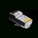 100pcs Crystal 8Pin RJ45 Modular Plugs Head Ethernet Cable Connector Adapter
