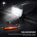 ABS Mountain Bike USB Rechargeable Headlight+Tail Light Set Cycling Tackles