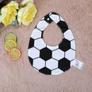 Baby Cotton Cartoon Water Absorption Removable Bib Saliva Towel(Soccer) A