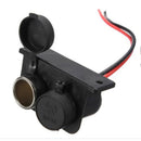 Waterproof Twin Double Dual Car Cigarette Lighter Adapter Power Socket 12V