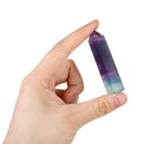 Natural Fluorite Crystal Colorful Striped Fluorite Quartz Crystal Stone Poi