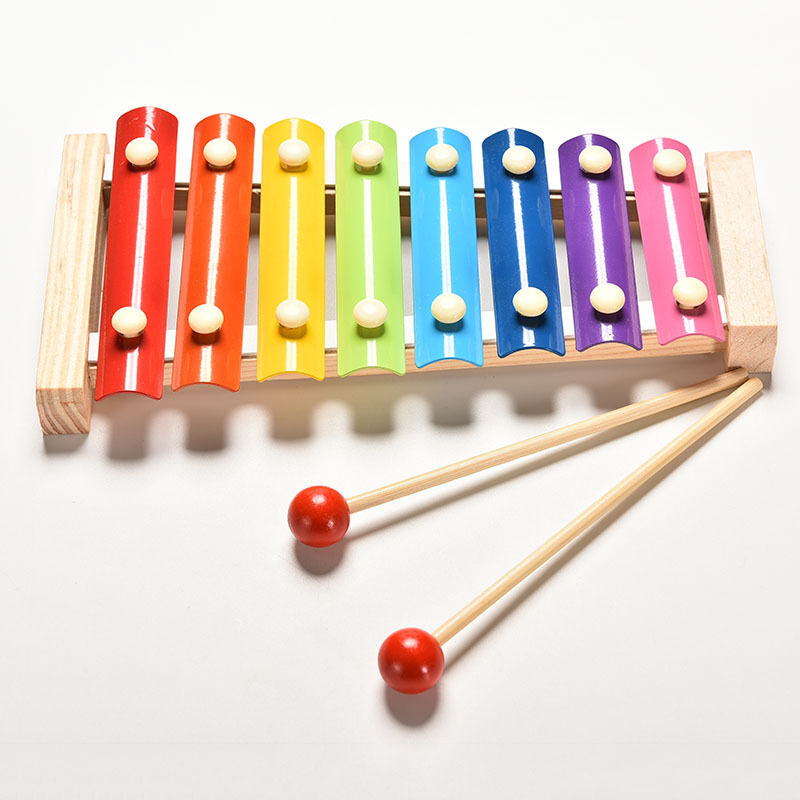 1-3 years old Baby Music Perception harp small Xylophone Eight Hand Knock toysOZ