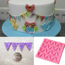 Letter Flag Lace Silicone Mold Cake Decos Cookies 414103" Mould| Baking D8W9