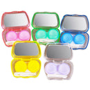 Portable Travel Glasses Cartoon Pattern Contact Lens Box for Eyes Care Kit A