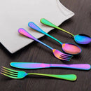 Flatware Set 20 Piece, Stainless Steel With Titanium Colorful Plated, Multi