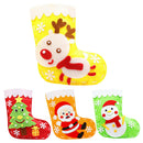 3 Sets Xmas Tree Stocking Non-woven Felt Applique Kit for DIY Sewing Project