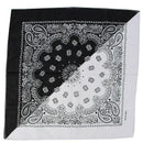 Unisex Wrap Scarf Cotton Double Sided Head Wristband Black&White W7R8