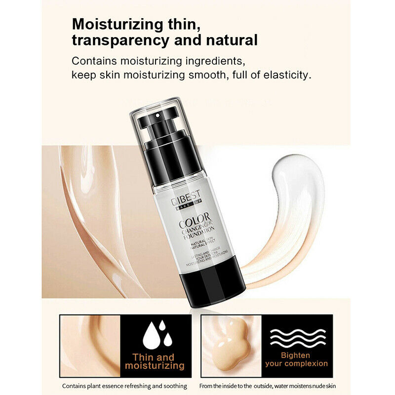 Qibest Face Foundation Moisturizer Makeup Long Lasting Concealer Skin Tone  W5O7