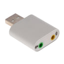 2x USB2.0 External Sound Card Audio Adapter 3.5mm Microphone /Headphone Jack