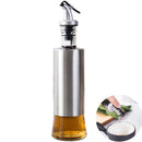 300Ml Kitchen Glass Oil Bottle Stainless Steel Leak-Proof Soy Sauce Vinegar I1O5