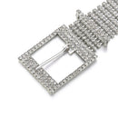 Fashion Women'S Rhinestone Belt Female Ten Row Bright Bride Wide Bling Crys