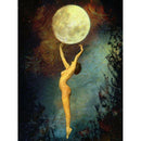 Diamond Painting Naked Woman Moon Full Round Drill Wall Picture 30x40cm