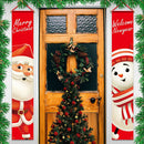 Cartoon Christmas Decorations Old Man Couplet Door Hanging Layout Flag