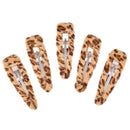 5pcs Women Leopard Hair Pin Hairband Girl Snap Barrette Bobby Hair Clip Po BX