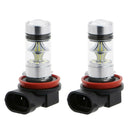 2 Pieces H11 H8 H9 20 LED 100W Car Fog Driving DRL Light Bulb 8000K Ice Blue