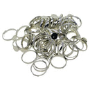 10mm Round Ring Base DIY Adjustable Blank Ring For Jewelry Making, 100/Pack