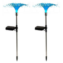 Garden Solar Lights 2pcs Waterproof Colorful Decorative Fiber Optic Lawn Light