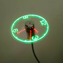 USB Mini Flexible Time LED Clock Fan with LED Light Gadgets Cool FanÂ·q