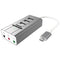 USB Typc C to 3 port USB 2.0 hub splitter TF card SD card Reader gray
