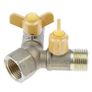 1/2 inch Propane Y Splitter Quick Connect Tee Adapter Fitting with Valve for RV