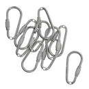10x Alloy Screw Locking Carabiner Clasp Key Chain Key Ring Clasps 34x16mm