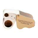 2 LED 30X 60X Glass Magnifying Magnifier Jeweler Eye Jewelry Loupe A