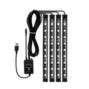 4PCS 9LED 7 Colors RGB LED Knight Rider Strip Light Bar Wireless Remot VHL