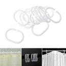 12Pcs/Pack Home Plastic Shower Curtain Hook Hanger Rings Bath Drape Loop Clasp