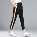 Sweatpants Rainbow Striped Side Pant Women Loose Trousers Joggers Sweat Pan