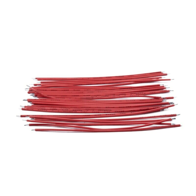 1 set of red copper 30 pcs 24AWG 10CM red color wire electronic wire double