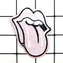 RED MOUTH TONGUE ROLLING STONES Sew on Patch Embroidered Jacket Badge Biker I9H5