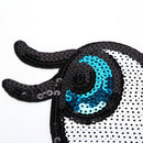 cartoon eyes Embroidered Cloth Iron On Patch Sew Motif Applique badge Sequin Gw