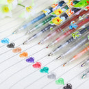 10x Assorted Color Shine Glitter Sparkled Gel Pens School Stationary 3C