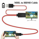 Cell Phone Micro USB 2.0 to HDMI MHL Red- 2m Cable Android Adapters M7V9