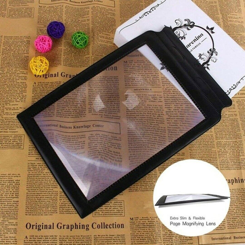 Full Page Magnifier Sheet Big Large Magnifying Glass Reading Book Aid Lens