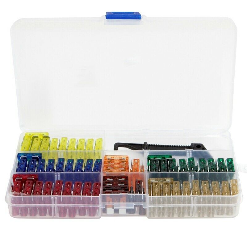 120 Assorted Fuses with 10 Inline Fuse Holders - Includes Fuse Puller Tool,