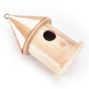 Wooden Bird House Birdhouse Hanging Nest Nesting Box W/ Hook Home Garden Decor F