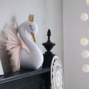 Elegant Swan Throw Pillow Ornament for Photography Props Wedding Decor Pink