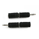 2pcs 2.5mm to 3.5mm Stereo Earphone Audio Adapter Connector for Cable
