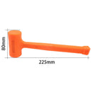 0.5Lb Orange Dead Blow Hammer Soft Rubber Unicast Non-Marring Mallet