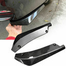 2PC Universal Carbon Fiber Rear Bumper Lip Diffuser Splitter Canard Protector CY