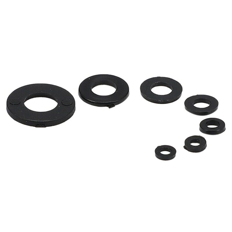 250Pcs Black Nylon Washer Flat Washer Assortment Kit M2 M2.5 M3 M4 M5 M6 M8