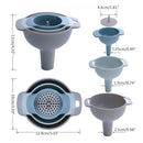 4 IN 1 Multi-function Canning Funnel t Wide Mouth Plastic Filter Oil Funnel Nw