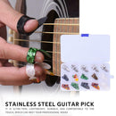 15pcs/set Celluloid Stainless Steel Finger Thumb Guitar Picks for Bass
