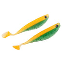 2pcs Soft Silicone Bait Artificial Simulation Worm Lure T Tail Lifelike Bait