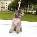 Floral Pattern Tiny Small Dog Harness Leash Lead Walking Chest Strap (S, Pi