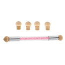 Dual-ended UV Gel Painting Nail Gradient Brush Art Sponge Brush Pen Pink