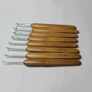 Bamboo Crochet Beginner Set Mixed Aluminum Handle Crochet Hooks Kit Bamboo