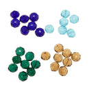 300pcs Mixed Colors 8mm Crystal Glass Rondelle Faceted Loose Spacer Beads