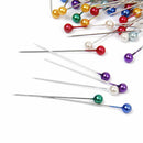 Nickel plating Wedding Sewing Craft Ball Head Pins Box of Approx. 80pcs Col M6G8